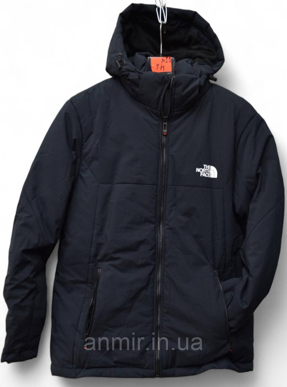 Куртка зимова чоловіча з капюшоном і кишенями TNF норма 48-56, синього кольору