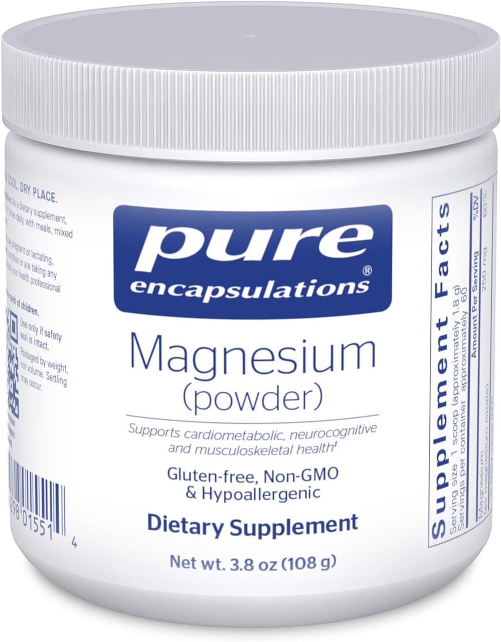 Pure Encapsulations Magnesium (Powder) / Магній цитрат порошок 108 г