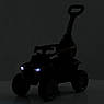 Дитяча каталка-толокар 2в1 Bambi Racer M 5731 з батьківською ручкою Чорний, фото 3