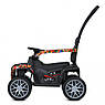 Дитяча каталка-толокар 2в1 Bambi Racer M 5731 з батьківською ручкою Чорний, фото 7