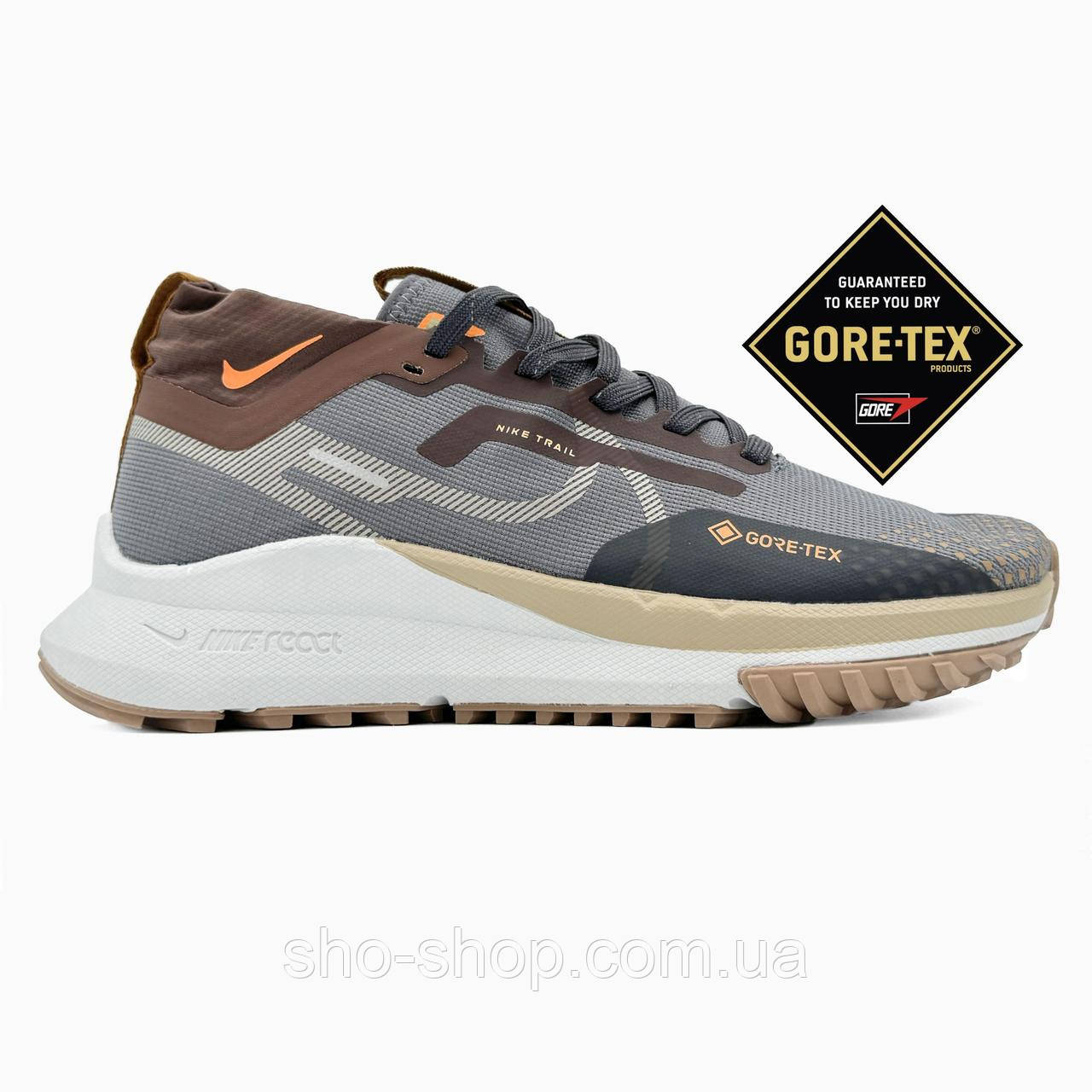 Кроссовки Nike React Pegasus Trail 4 Gore-Tex Brown/Grey