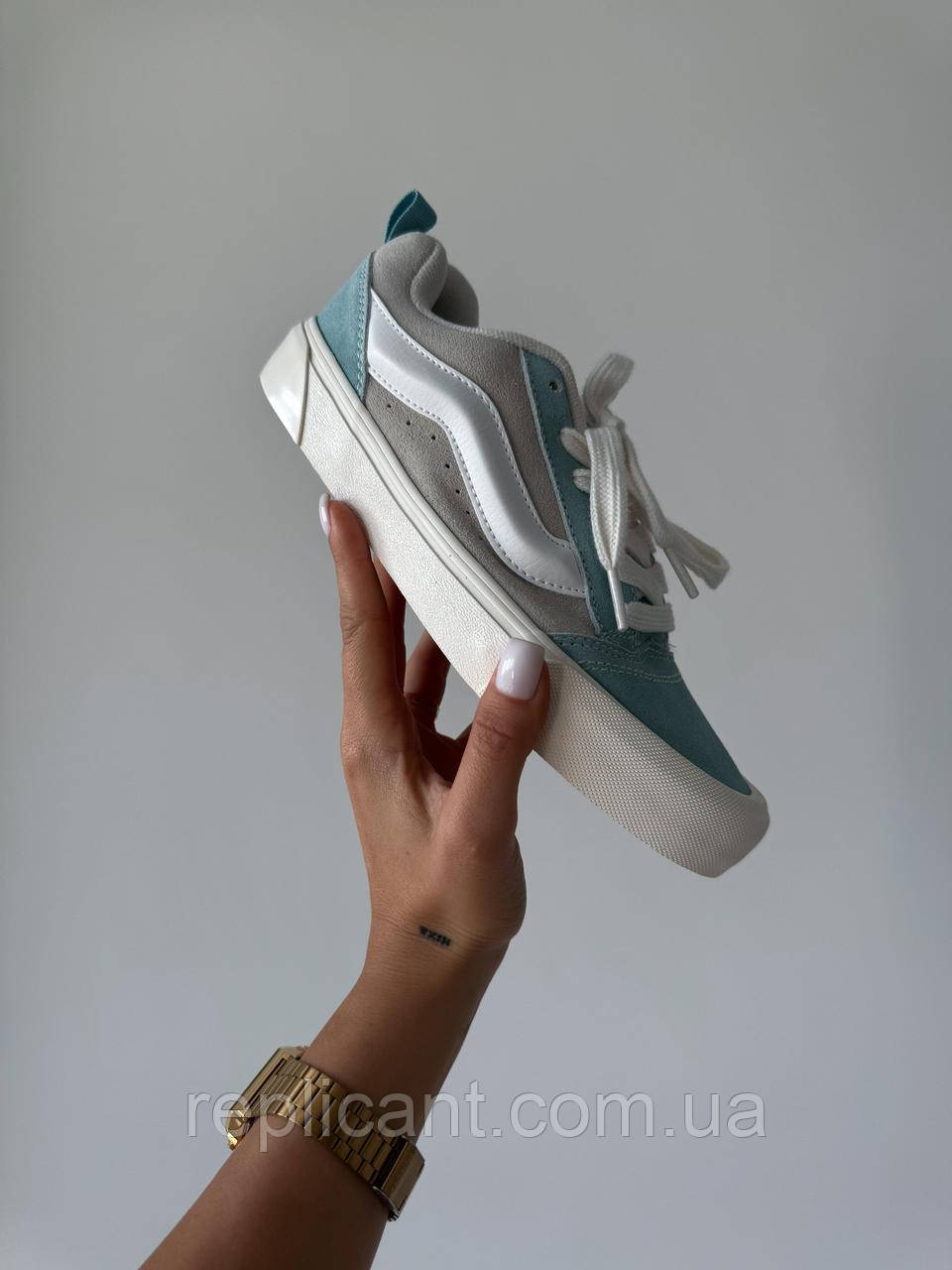 Кеди жіночі Vans KNU School Mint Grey кросівки Vans