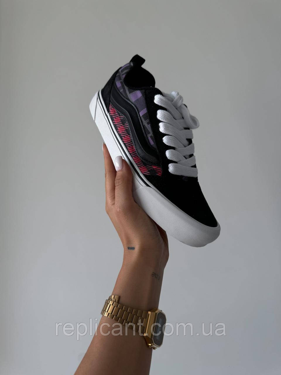 Кеди жіночі Vans KNU RAVE PLAID BLACK/MULTI кросівки Vans