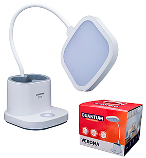 Настільна лампа з акумулятором Quantum VERONA QM-TL1061 LED 3.5 W 450 lm 4100 К USB 5 V 3000 mAh з Power Bank