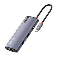 Док-станція 6в1 Type-C ColorWay CW-HUB03 PD Type-C/3*USB 3.0/USB 2.0/RJ45, фото 2