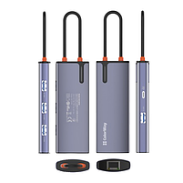 Док-станція 6в1 Type-C ColorWay CW-HUB03 PD Type-C/3*USB 3.0/USB 2.0/RJ45, фото 3