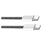 Кабель USB PD Type-C/Type-C ColorWay CW-CBPDCC061-BK 3,0A 60W 1м чорний, фото 3