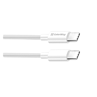 Кабель USB PD Type-C/Type-C ColorWay CW-CBPDCC055-WT 3,0A 60W 1м білий, фото 2