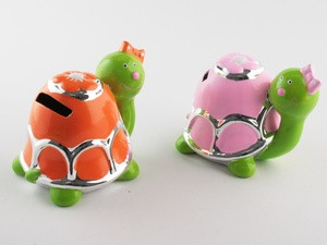 Фігурка керамічна Емаль Черепашка Скарбничка/ Набір 2шт / Фігурка керамічна Емаль Черепашка Скарбничка/ Набір 2шт 9x7x7 см, фото 1
