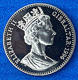 Монета Гібралтару 1 крона 1994 р. Птах, фото 2