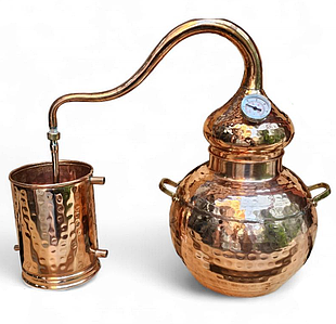 Перегінний куб AV Filhos типу Cachimbo мідний, 5 л з термометром (Португалія)