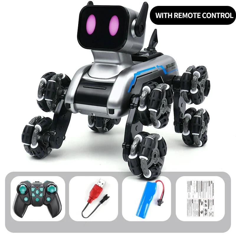 Радиоуправляемая интерактивная игрушечная собака робот Stunt Robot Dog Dt, фото 1