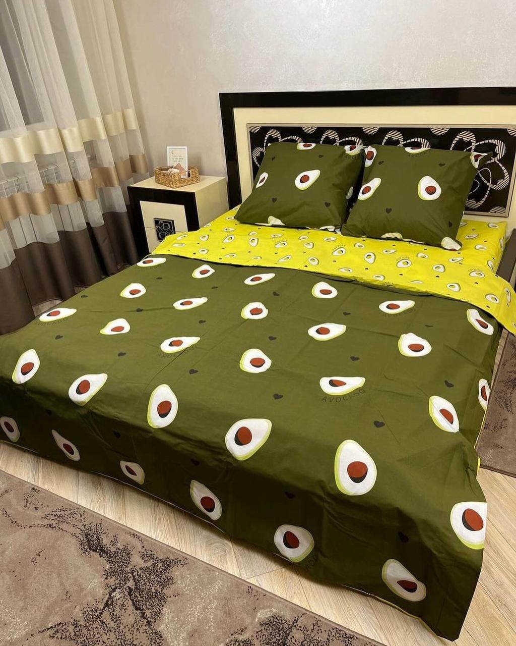 Дитячий півтораспальний комплект постільної білизни Веселе авокадо