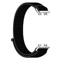 Нейлоновий ремінець для Huawei Band 8 (ASK-B19) | HMU | липучка-велкро | чорний