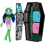 Monster High Ghoulia Yelps HNF81 Лялька Монстр хай Гулія Йелпс Шафа з секретами Неон, фото 2