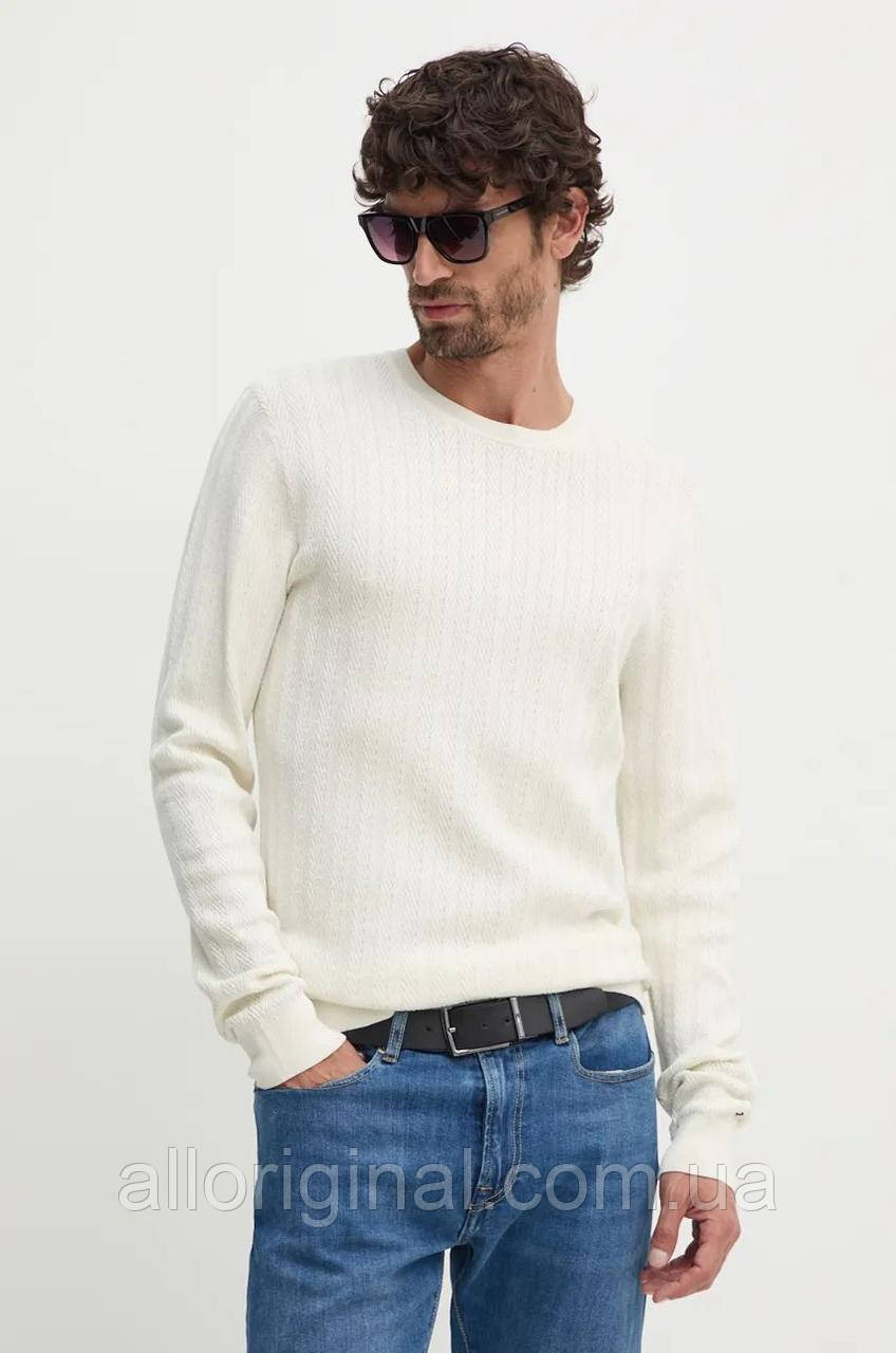 AllOriginal com ua Светр Tommy Hilfiger чоловічий колір бежевий MW0MW36720 РОЗМІРИ ЗАПИТУЙТЕ