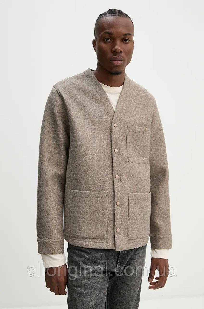 AllOriginal com ua Куртка з домішкою вовни A.P.C. veste aurelien колір бежевий перехідна PSAFU.H22200 РОЗМІРИ