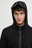 AllOriginal com ua Бавовняна кофта C.P. Company Diagonal Raised Fleece Goggle Zipped чоловіча колір чорний з, фото 5
