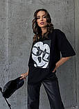 Футболка Mickey Mouse жіноча, чорна. One Size, фото 7
