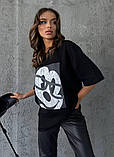Футболка Mickey Mouse жіноча, чорна. One Size, фото 9