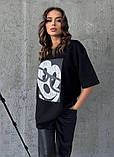 Футболка Mickey Mouse жіноча, чорна. One Size, фото 10