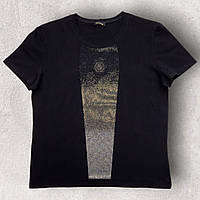 Футболка зі стразами жіноча чорна. L, XL
