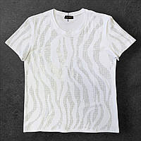 Футболка зі стразами жіноча чорна. XL, XXL, 3XL
