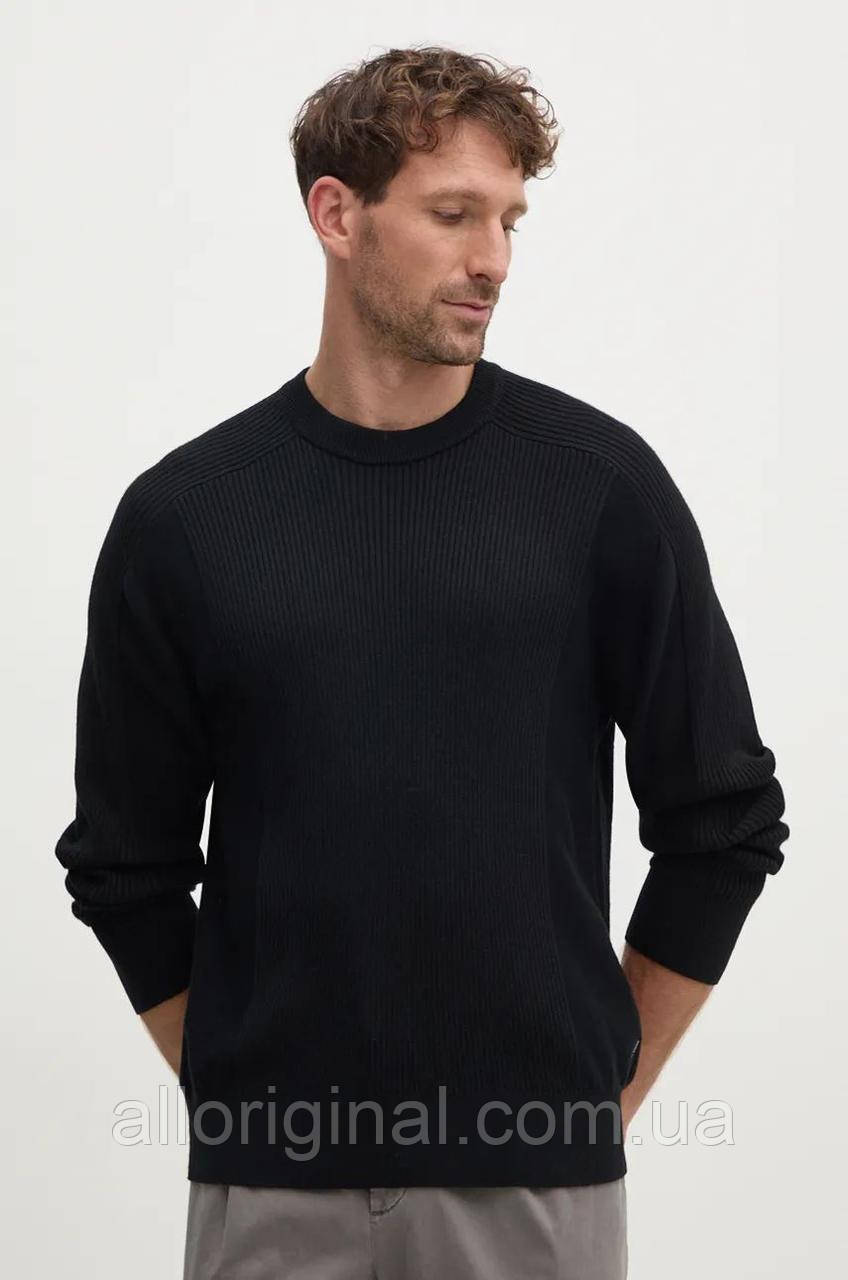AllOriginal com ua Светр з домішкою вовни Armani Exchange чоловічий колір чорний 6DZM6G ZM5BZ РОЗМІРИ
