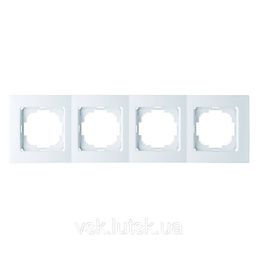 Рамка Nilson Touran білий 4на універс. (12шт) (24110094), фото 1