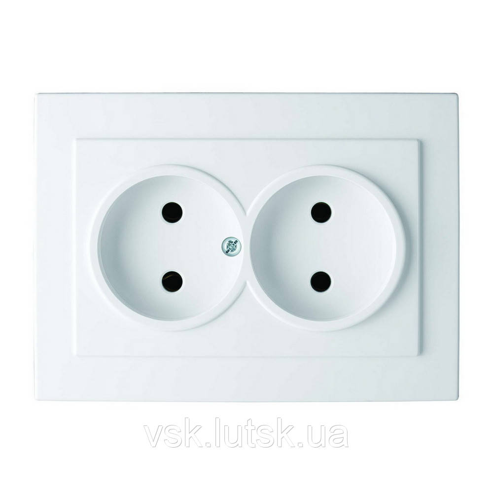 Розетка Nilson Touran біла 2на б/з (8шт) (24111024), фото 1