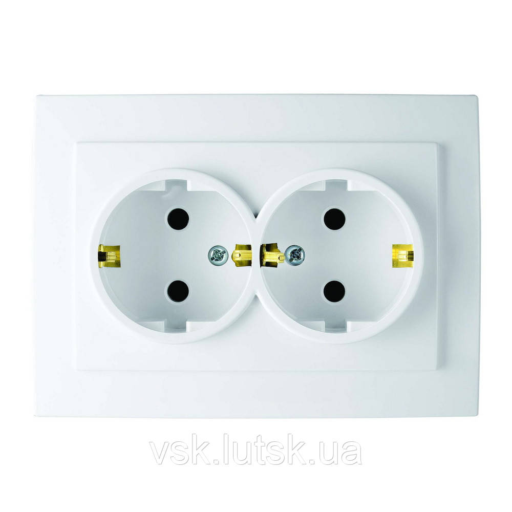 Розетка Nilson Touran  біла 2на з/з (7шт) (24111025), фото 1