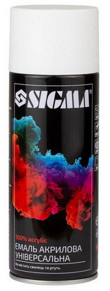 Емаль аерозольна акрилова 400мл RAL 9010 білий мат 2736621, фото 1