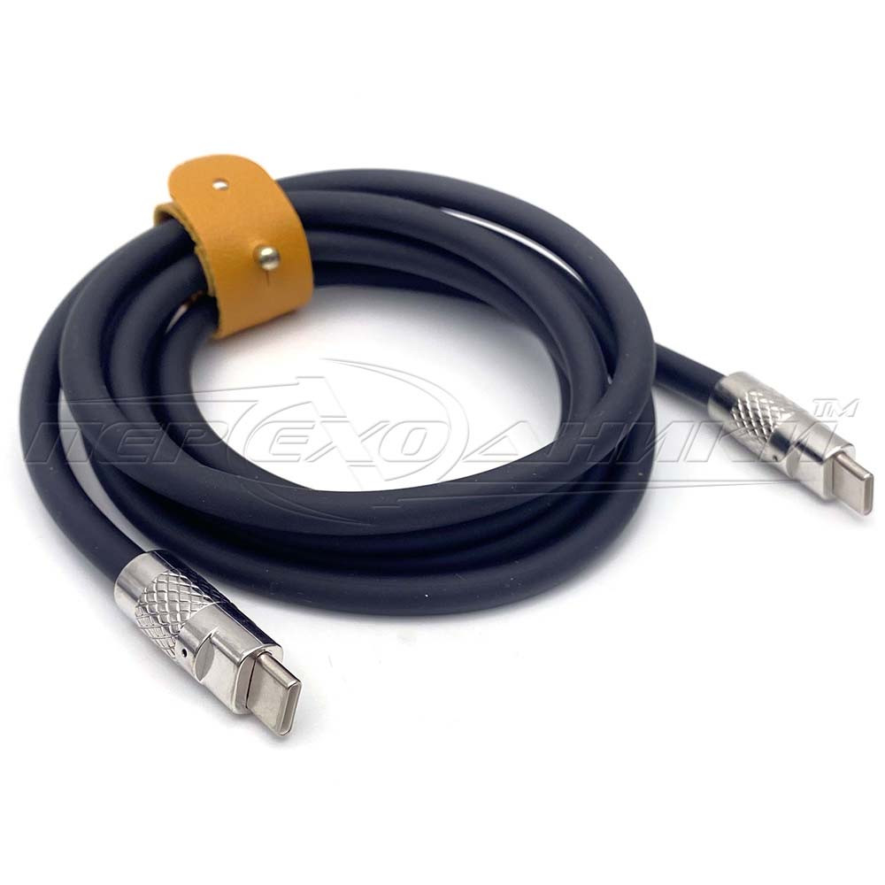 Кабель Type-C to Type-C, 120 Вт (висока якість), прогумований, 1.0 м