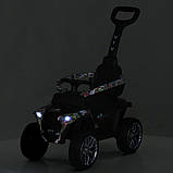 Дитячий електромобіль каталка-толокар 2в1 Bambi Racer M 5732 з батьківською ручкою Білий, фото 7