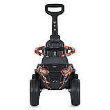 Дитячий електромобіль каталка-толокар 2в1 Bambi Racer M 5732 з батьківською ручкою Чорний, фото 6
