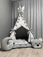 Вігвам для дітей Ведмежа на місяці 5 БОНБОН Повний комплект, вігвам для хлопчика, дитяча палатка, вігвам для дівчинки, вігвам