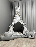 Вігвам для дітей Ведмежа на місяці 8 БОНБОН Повний комплект, вігвам для хлопчика, дитяча палатка, вігвам для дівчинки, вігвам