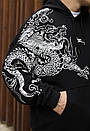 Чорно-біле худі Staff logo & claw oversize, фото 5