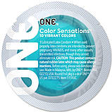 Презерватив ONE Color Sensations - Catch the perfect ONE (Aqua) 1 шт Кітті, фото 3