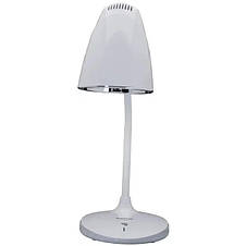 Біла настільна LED лампа 3Вт 3000-5500К на акумуляторі Type-C диммер 44х14.5 см, фото 3