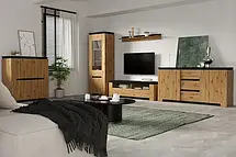 Модульна система Томас дуб артизан/чорний Гербор Україна