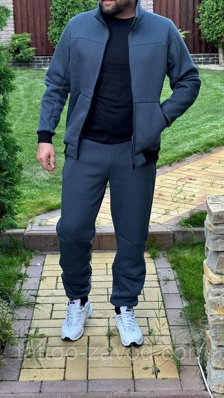 Теплий спортивний костюм чоловічий тринитка на флісі S M L XL XXL