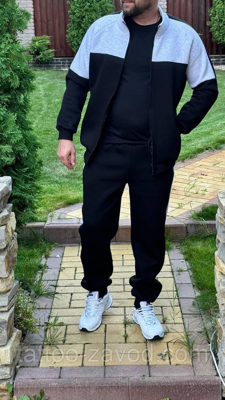 Теплий спортивний костюм чоловічий тринитка на флісі S M L XL XXL