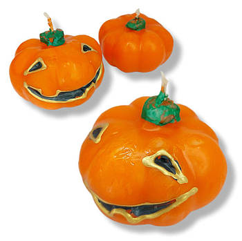 Декоративна свічка Гарбузова маленька 5*7 см на Гелловін