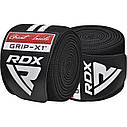 Бинти на коліна RDX GYM KNEE WRAP R11 BLACK/WHITE, фото 4
