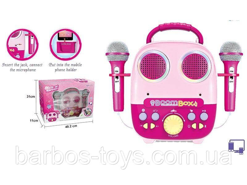 Караоке для дітей з підсвіткою, 2 мікрофонами, 12 мелодіями (від 3 років) USB