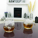 Набір для віскі Подорожі Світом графін 850 мл та 2 склянки 300 мл, фото 6