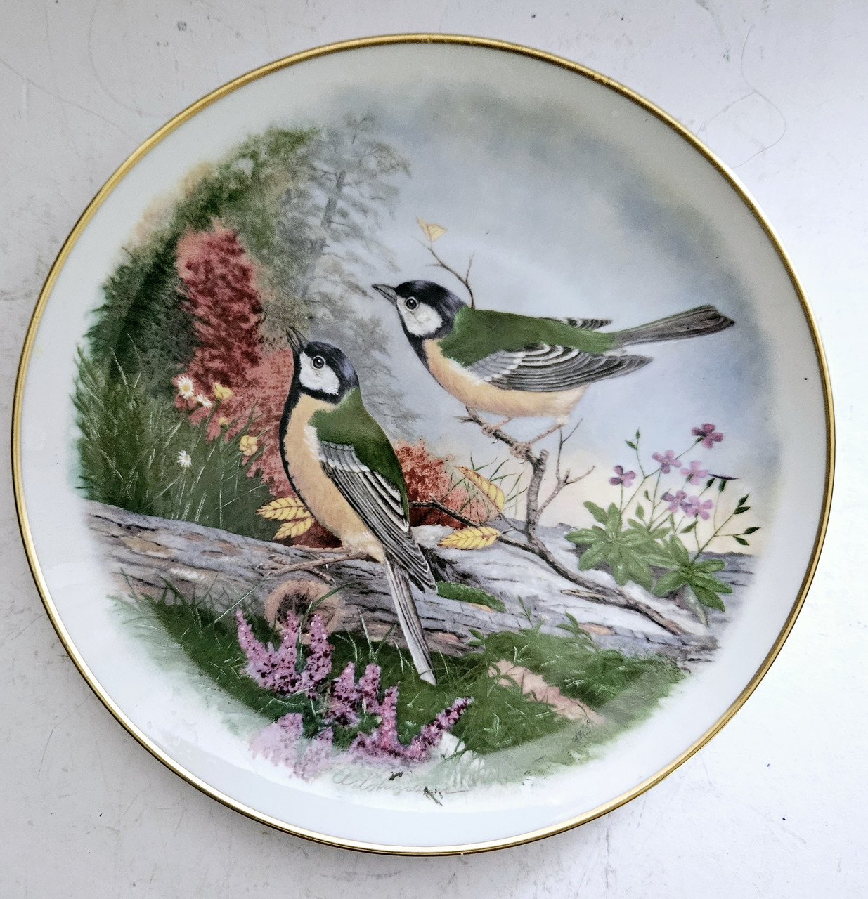 Порцелянова колекційна тарілка Співочі птахи Європи Keiser, фото 1