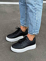 Кросівки жіночі чорні на потовщеній білій підошві,37,39