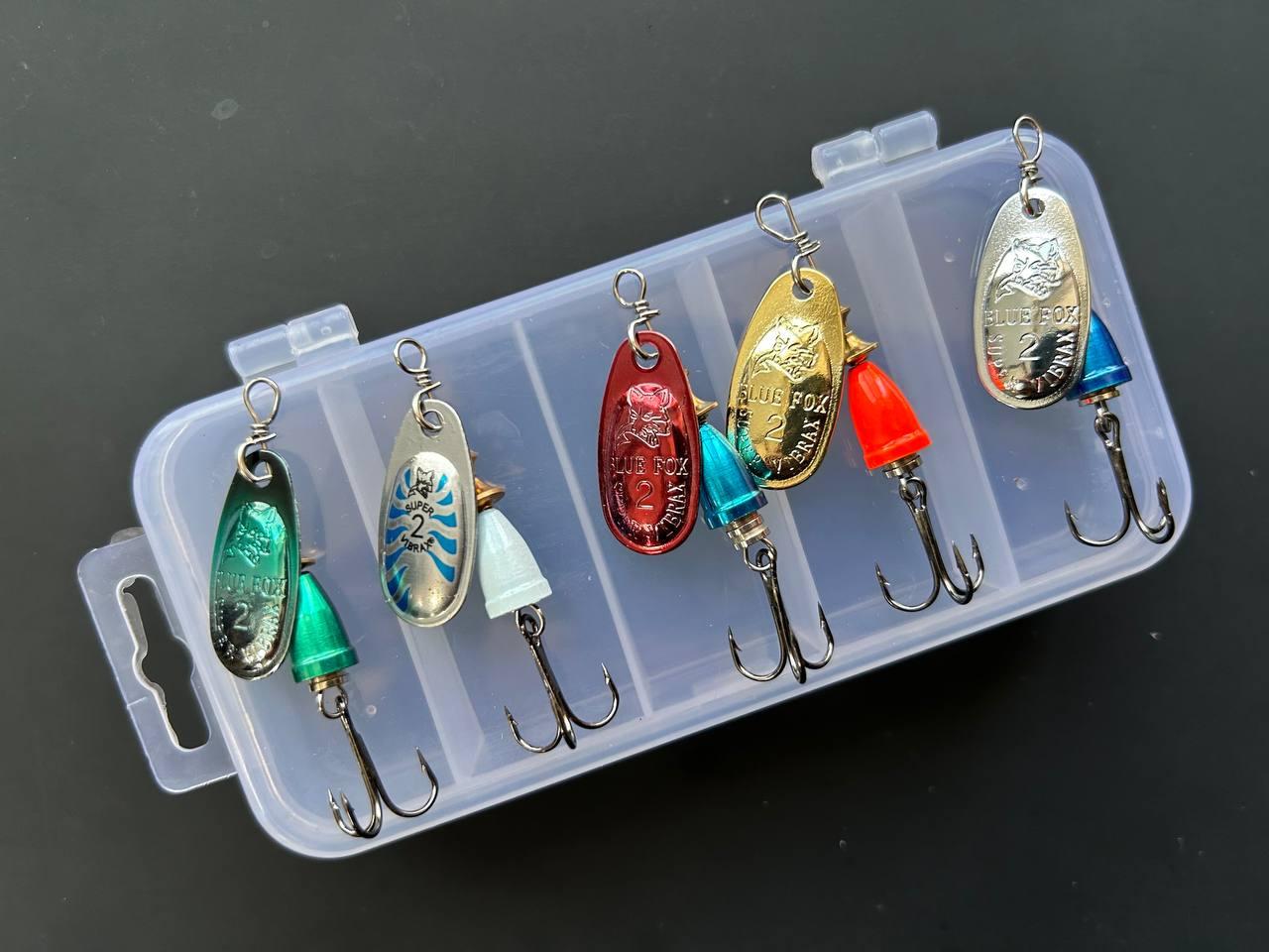 Блешня оберталка  Blue Fox Vibrax   #2 5g ( Набір  5шт+коробка), фото 1